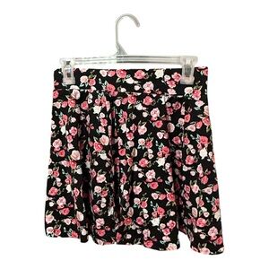 Charlotte Russe Vintage Medium Floral Skirt Black Cottage Core Skater Y2K